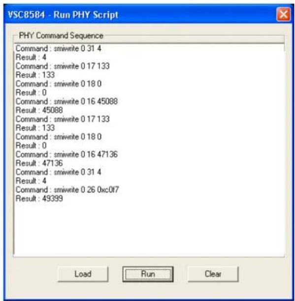 Microchip VSC8562 - Board Initialization and Running PHY Scripts - 2