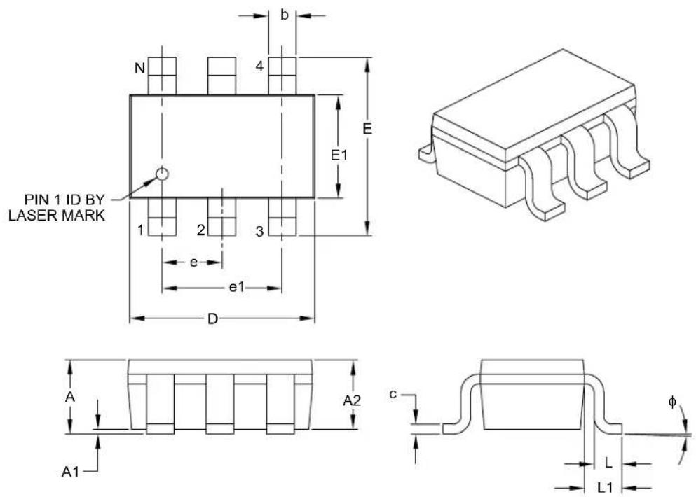 Microchip MCP652 - 6-Lead Plastic Small Outline Transistor (CHY) [SOT-23] - 1
