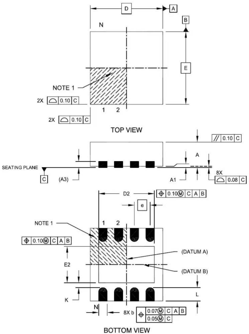 Microchip mcp4632 - 8-Lead Plastic Dual Flat, No Lead Package (MF) - 3x3x0.9mm Body [DFN] - 1