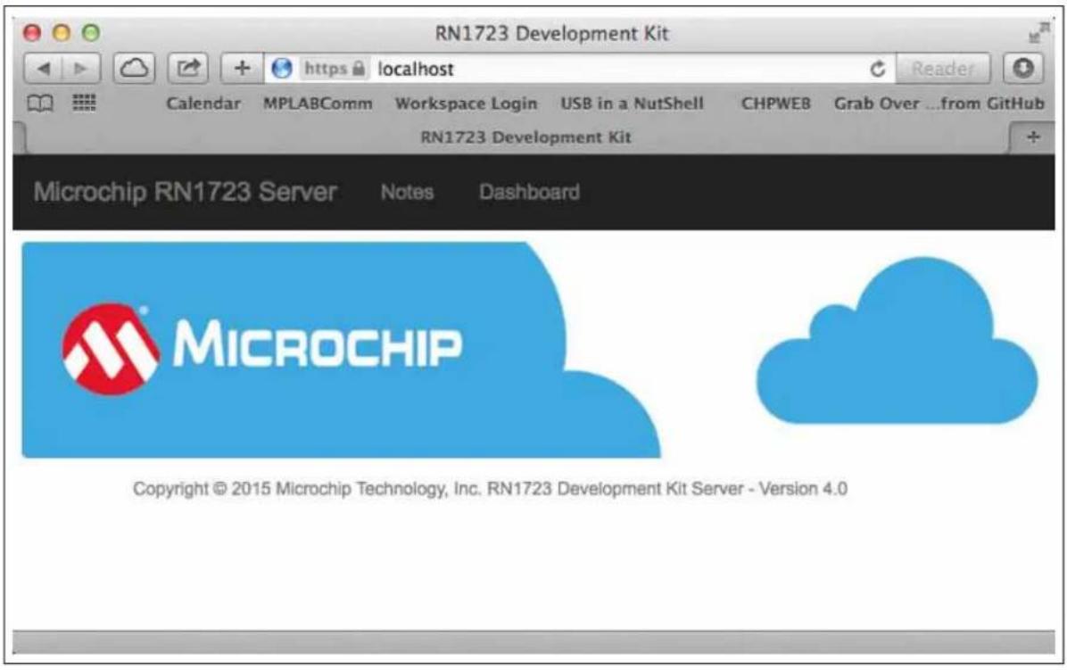 Microchip RN1723 - Opening the Server Web Page - 1