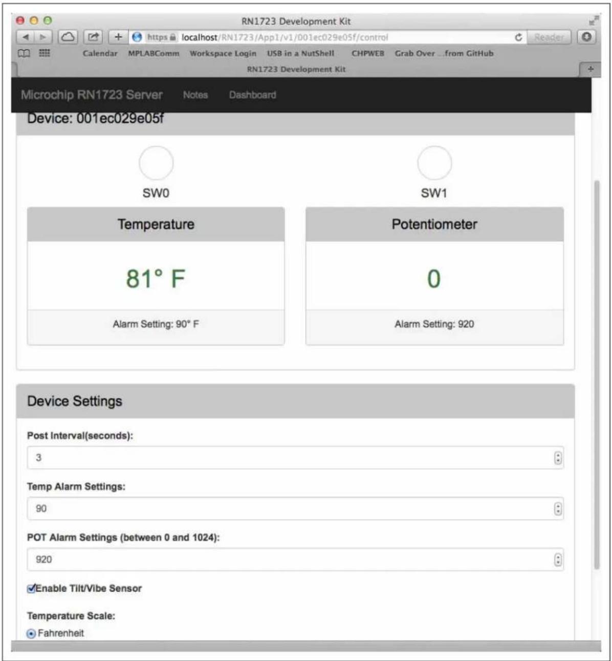 Microchip RN1723 - SERVER WEB PAGE - 1