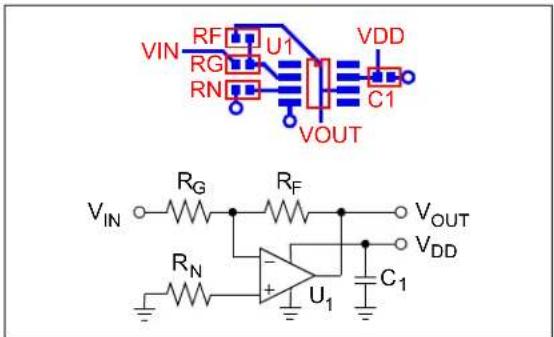 Microchip MCP6V08 - INVERTING AMPLIFIER - 1