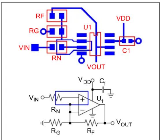 Microchip MCP6V08 - Non-inverting Gain Amplifier - 1
