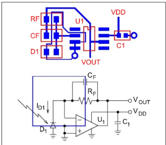 Microchip MCP6V08 - Transimpedance Amplifier - 1