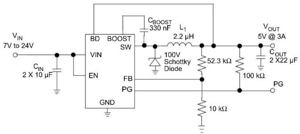 Microchip MCP16362 - TYPICAL APPLICATION CIRCUITS - 1
