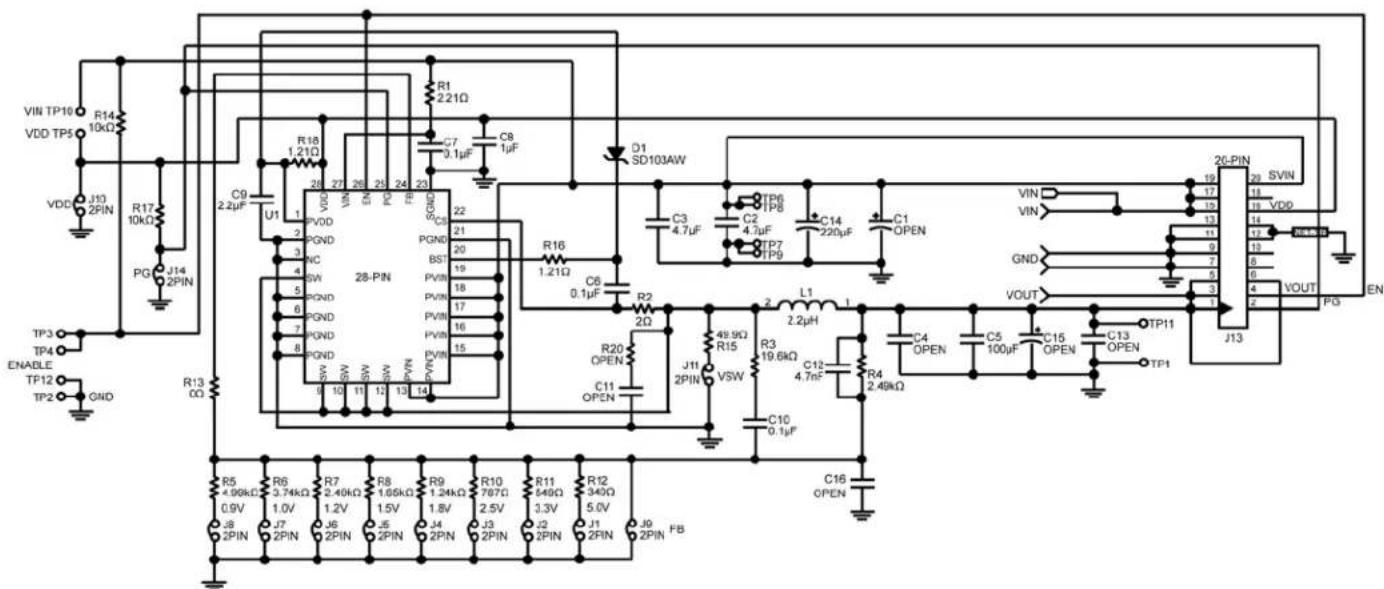 Microchip MIC26603 - Evaluation Board Schematic - 1