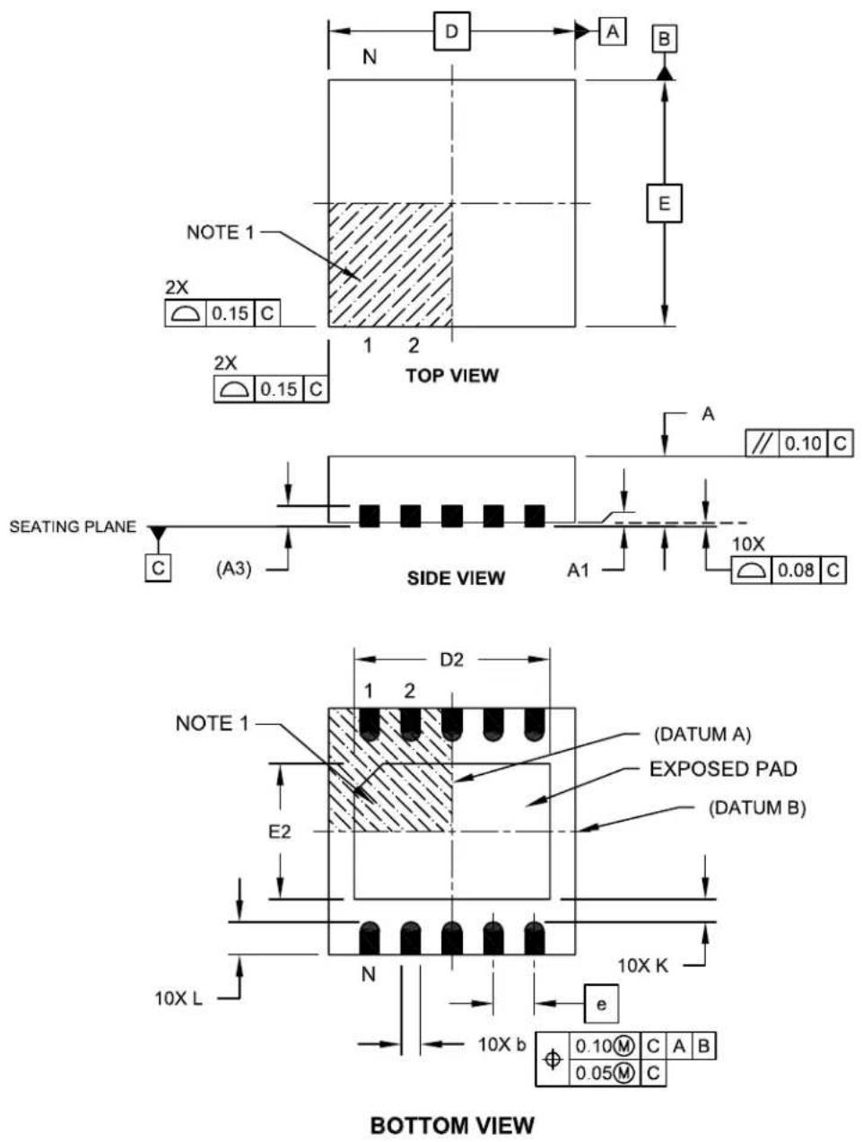 Microchip MCP33131D-05 - 10-Lead Thin Plastic Dual Flat, No Lead Package (MN) - 3x3x0.8mm Body [TDFN] - 1