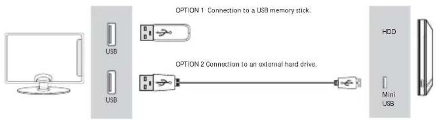 SHARP 42CJ6K - Connecting to a USB device - 1