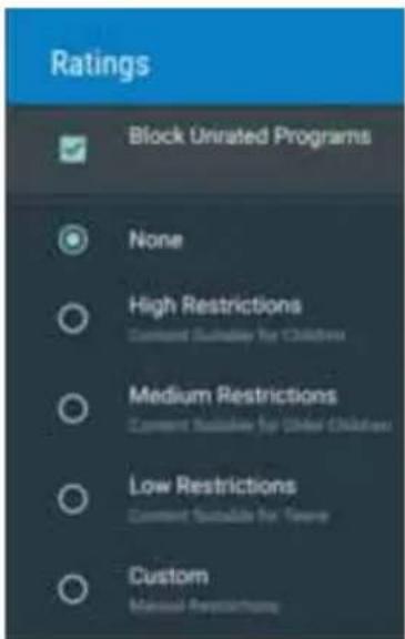 SHARP 42EL6KA - Parental Controls - 1