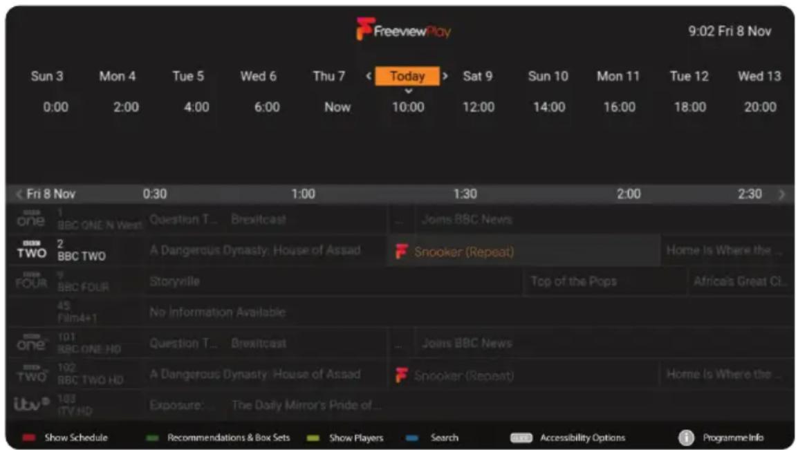 SHARP 42EH4K - Back EPG - 1
