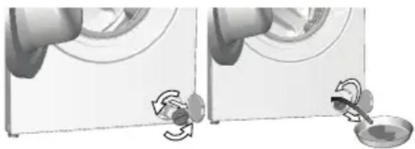 BEKO WMY 111440 XLB1 - If the product has an emergency water draining hose, in order to drain the water: - 1
