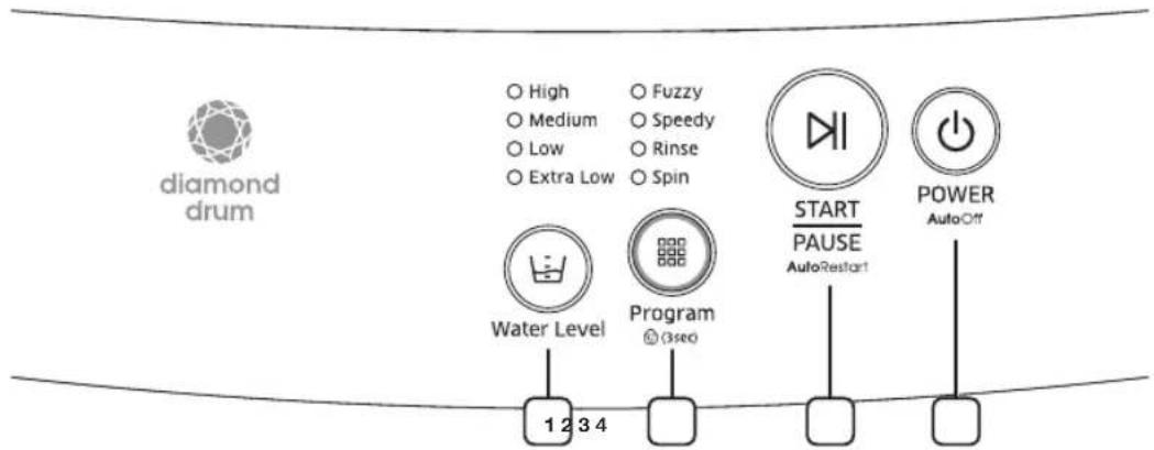 SAMSUNG WA70H4300HP - CONTROL PANEL (WA6\*H4100H) - 1
