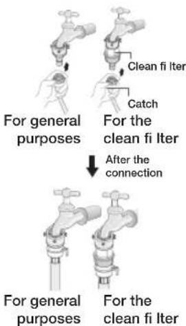 SAMSUNG WA70H4300HP - CONNECTING THE WATER SUPPLY HOSE (CLEAN FILTER) - 4