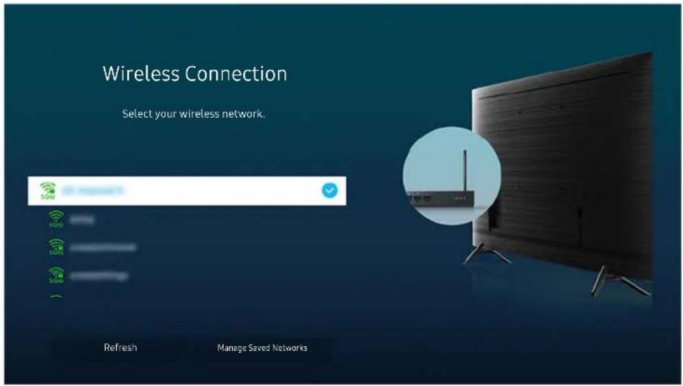 SAMSUNG UE58TU7000U - > Settings General Network Open Network Settings Wireless - 2