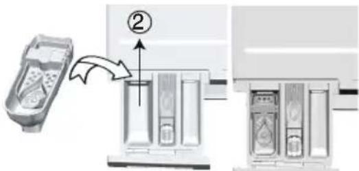 BEKO WUE8616XBCW - використанням чашки для рідких пральних засобів: - 1