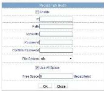 Linear PRO Access LV-B2MDI-312 - To configure a NAS storage location: - 2