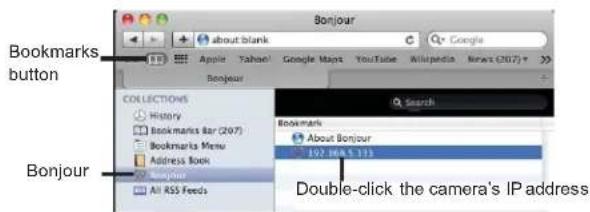 Linear PRO Access LV-B2MDI-312 - Finding the Camera's IP Address using Bonjour® in Mac OS® - 1