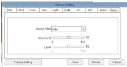 Linear PRO Access LV-CAM-2M - Noise Filter (solution may not feature this setting) - 1
