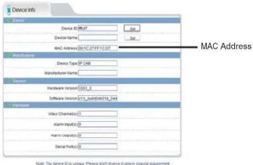 Linear PRO Access LV-CAM-2M - Step 3 of 6: Locate your camera's MAC address: - 2