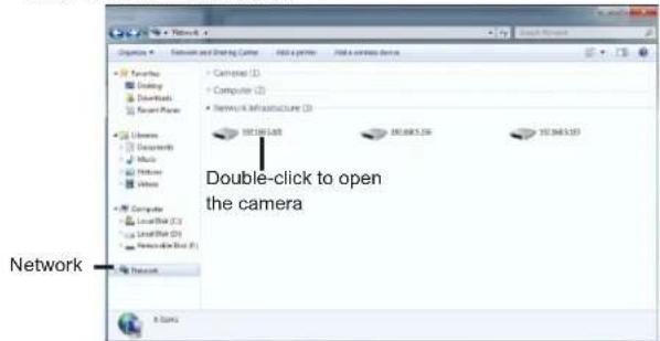 Linear PRO Access LV-CAM-2M - Finding the Camera's IP Address using UPnP in Windows® 7 - 1