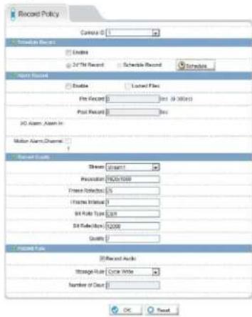 Linear PRO Access LV-CAM-2M - Record Policy - 1