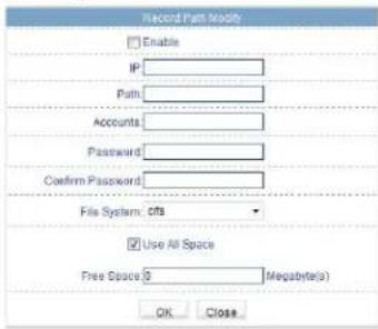 Linear PRO Access LV-D4-5MDIV-312 - To configure a NAS storage location: - 2