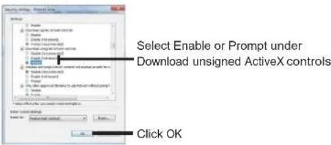 Linear PRO Access LV-D4-5MDIV-312 - Under Download unsigned ActiveX controls, click Prompt (recommended) or Enable. - 1