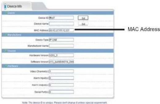 Linear PRO Access LV-D4-5MDIV-312 - Step 3 of 6: Locate your camera's MAC address: - 2