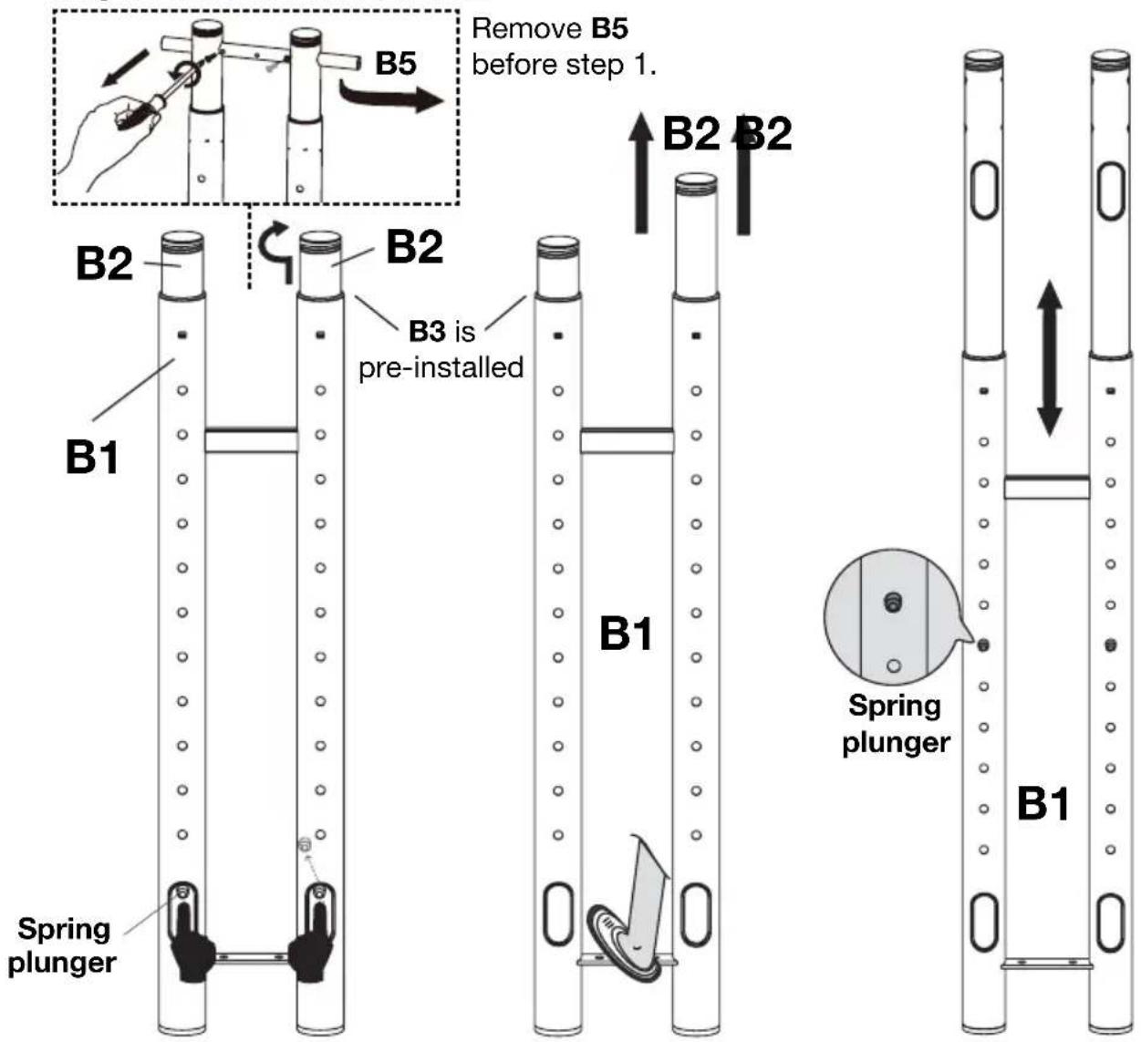 Luxor FP4000 - Adjust upper and lower poles - 4