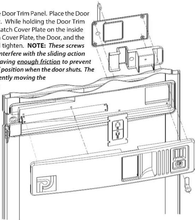 PolyJohn FS3-3012 - Step 15: Door Panel /Slide Latch Installation - 1