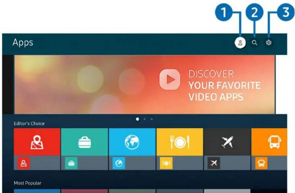 SAMSUNG UA55TU6900S - > Apps - 1