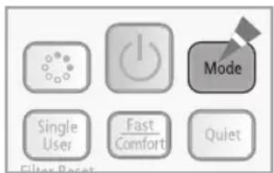 SAMSUNG AR13HCSDCWKXHC - Press the Mode button to select Cool or Heat mode. - 3