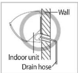 SAMSUNG AR25HPSDCWKNHC - Installing and connecting the drain hose of the indoor unit - 1