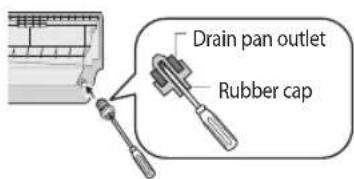 SAMSUNG AR18JQFNBWKNMG - Changing direction of the drain hose - 4