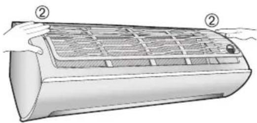 SAMSUNG AR18JQFNBWKNMG - Reassembling the Air filter - 2