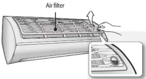 SAMSUNG AR18JQFNEWK/MG - Removing the Air filter - 1