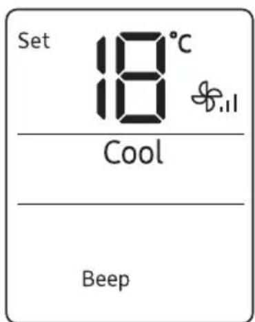 SAMSUNG AR09AXAABWKNSA - Beep function - 2