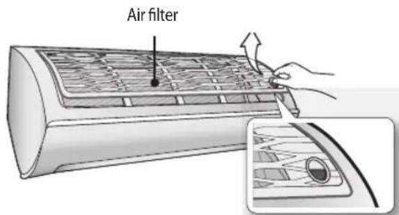 SAMSUNG AR24HSFSDWKNJO - Removing the Air filter - 1