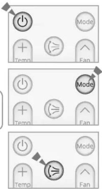 SAMSUNG AR24HSFSDWKNJO - Press the Mode button to select Cool or Heat mode. - 2