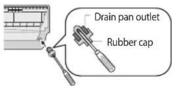 SAMSUNG AR24HSFSDWKNJO - Changing direction of the drain hose - 4