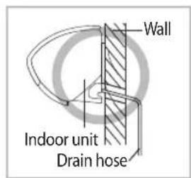 SAMSUNG AR18HSFSDWK/JO - Installing and connecting the drain hose of the indoor unit - 1