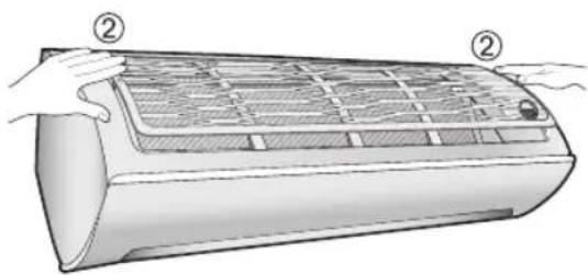 SAMSUNG AR18HSFSDWK/JO - Reassembling the Air filter - 2