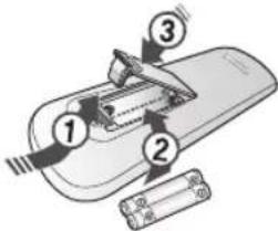SAMSUNG AR18HSFSDWK/JO - Inserting the batteries - 1
