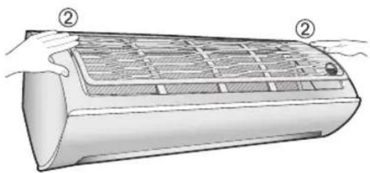 SAMSUNG AR25HPSDCWKXHC - Reassembling the Air filter - 2