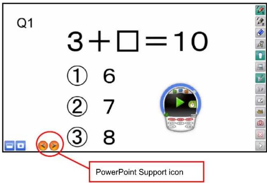 Q1 3 + □ = 10 ① 6 ② 7 ③ 8 PowerPoint Support icon