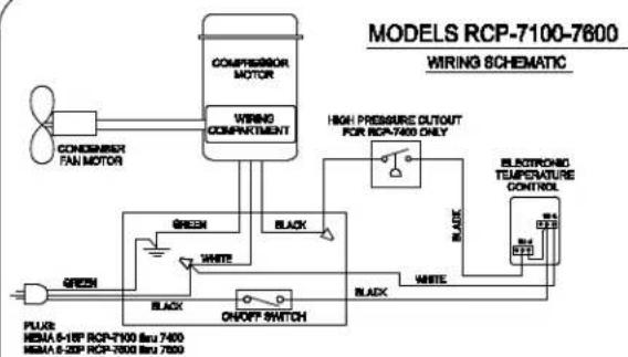 Wells RCP7600 - WIRING AND REFRIGERATION SCHEMATICS - 2