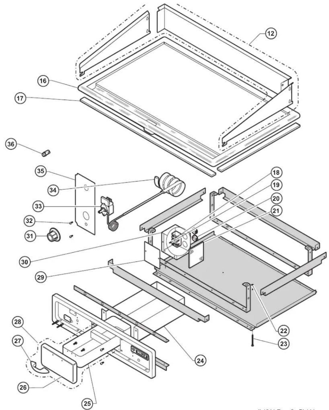 Wells G606 - EXPLODED VIEW: G196 - 1