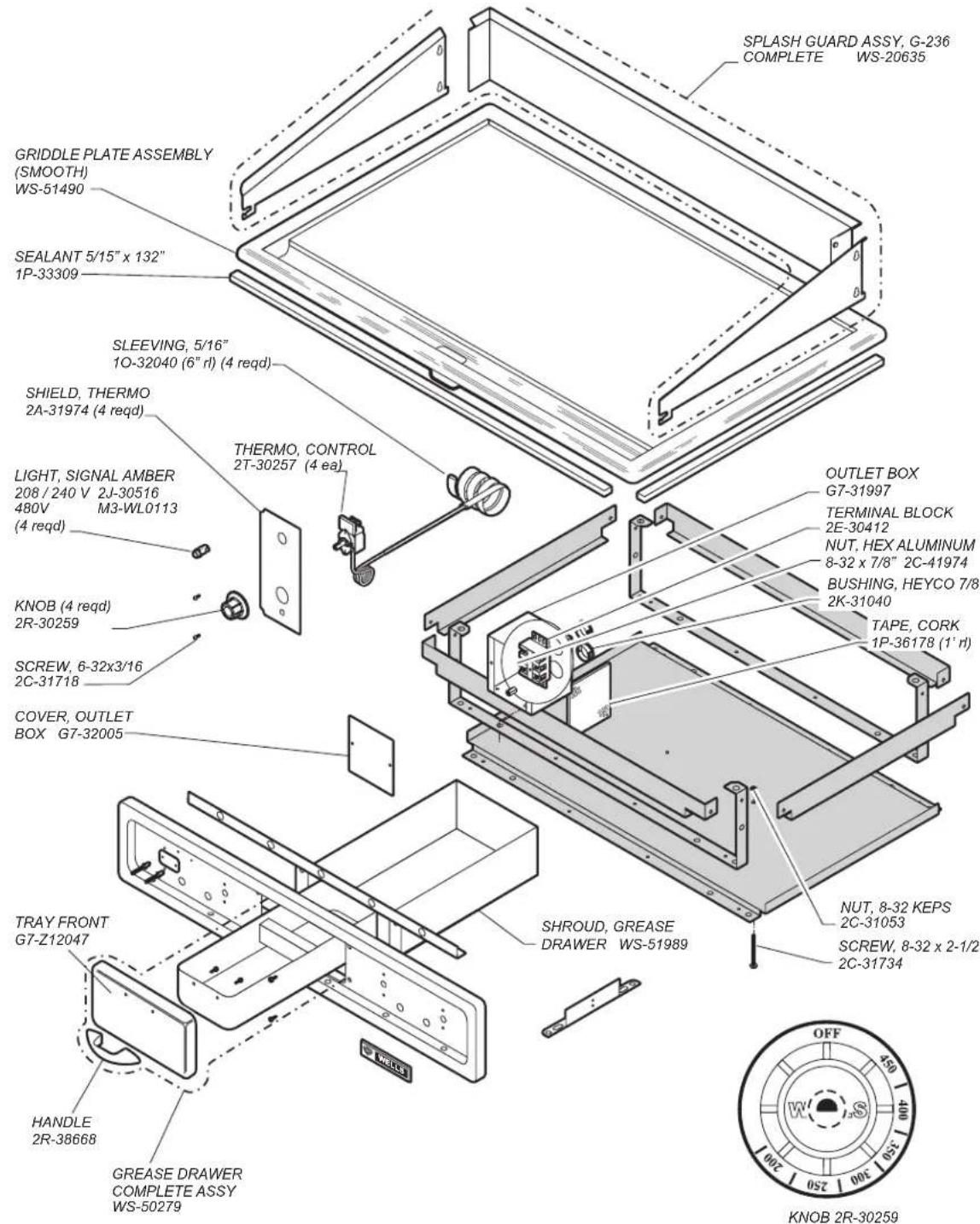 Wells G606 - EXPLODED VIEW &amp; PARTS LIST: G236 - 1