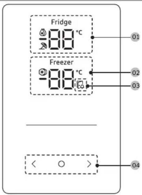 SAMSUNG RB34A7B4FAP - 控制面板 - 1