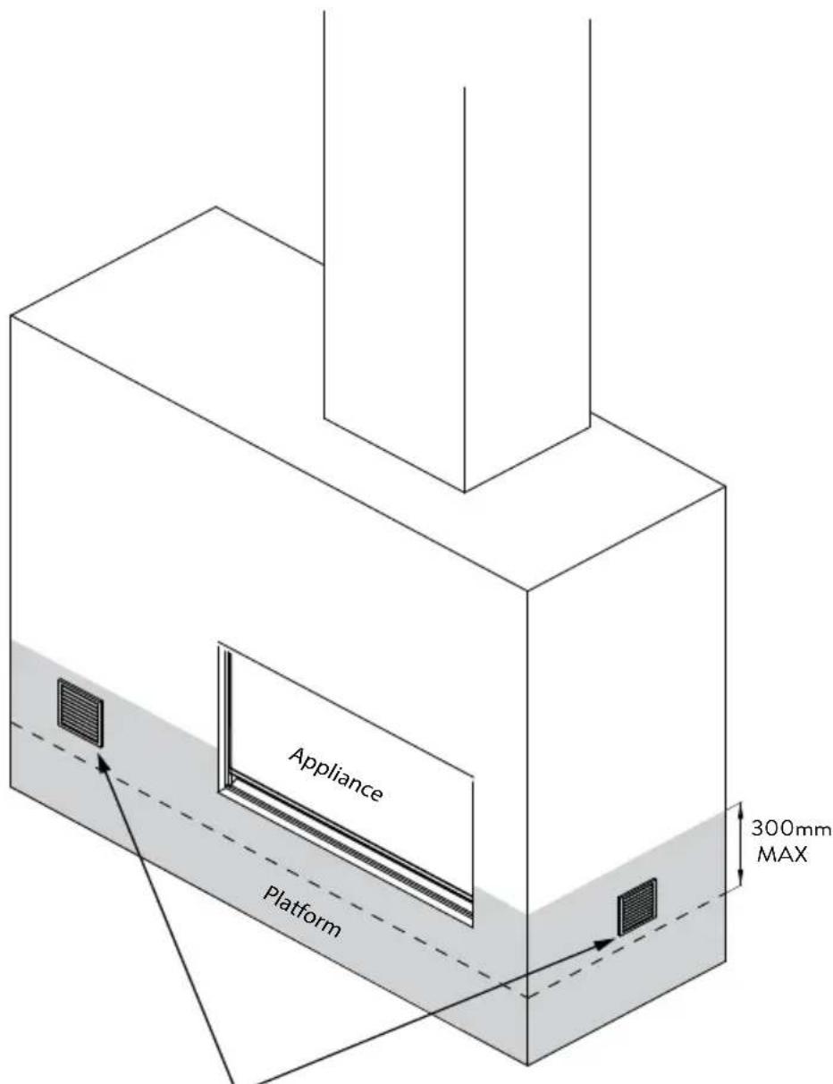 Escea EW5000 - Venting Minimum Requirements for Concrete Structure - 1